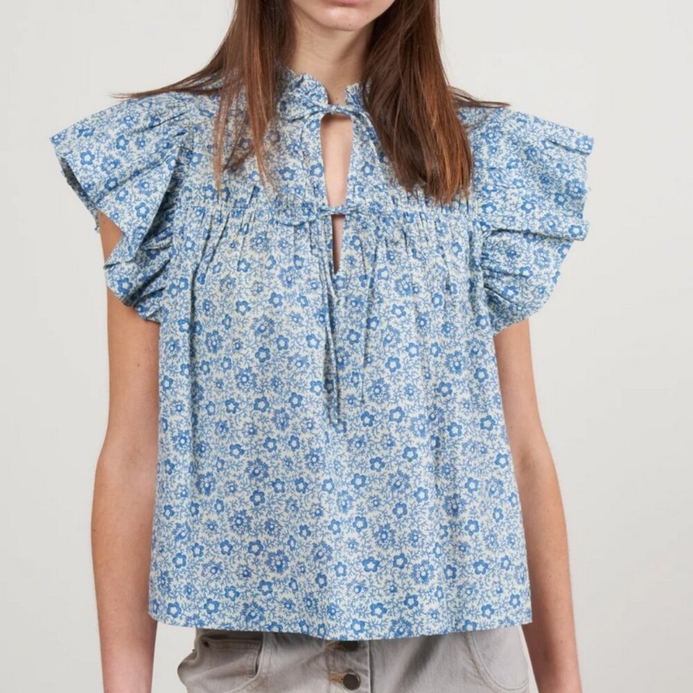 Sea New York Ida Short Sleeve Blouse Size Medium